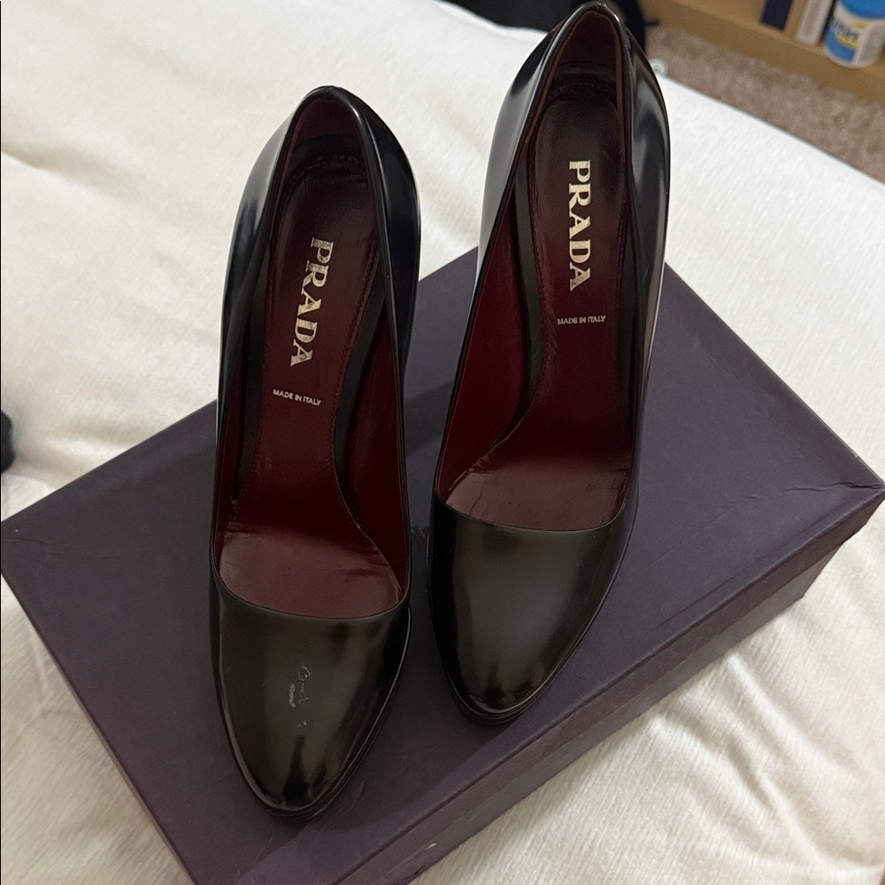 Prada Women's Classic Black Heels